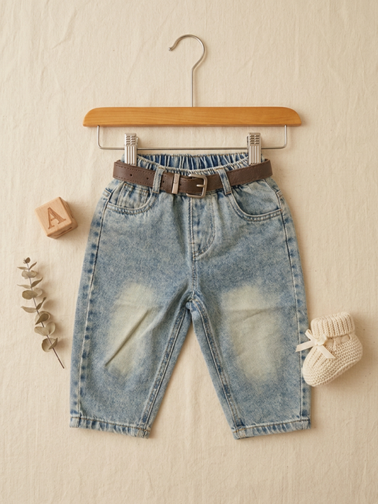 Boys' Light Wash Relaxed-Fit Denim Jeans