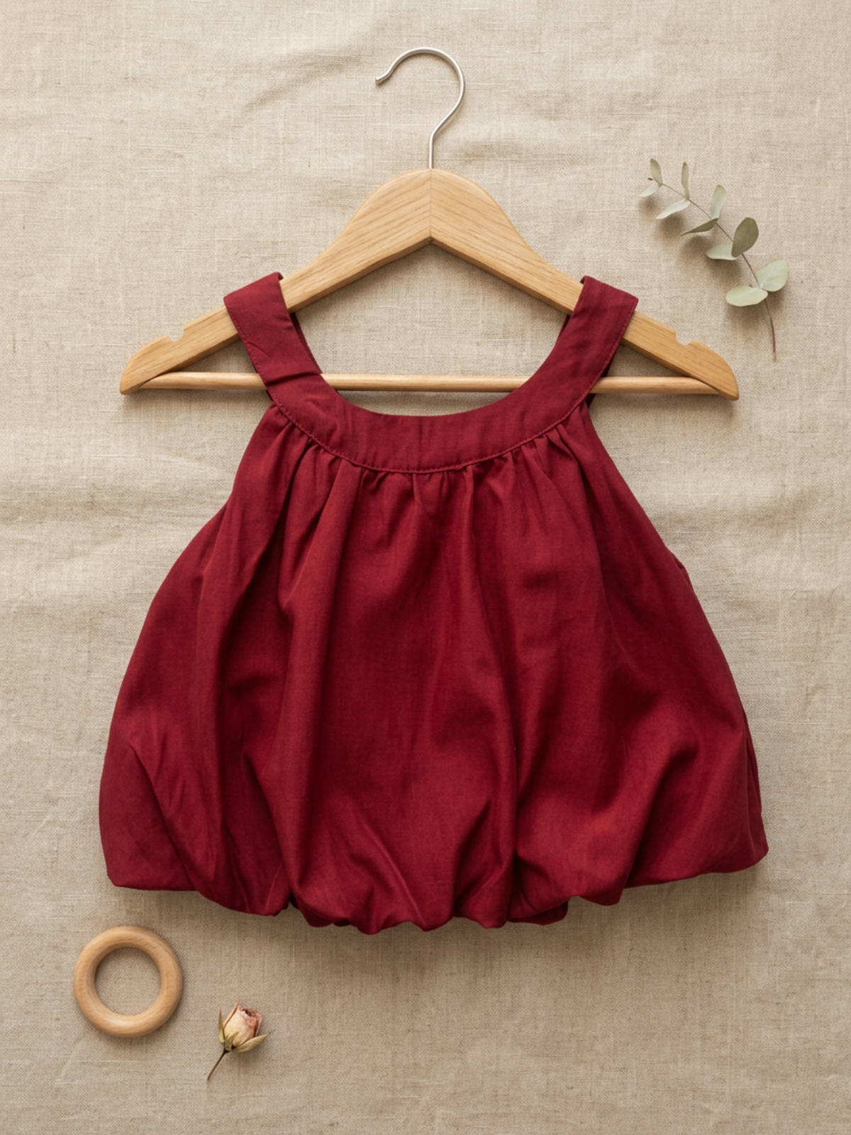 Charming Bow-Detail Red & White Two-Piece Set