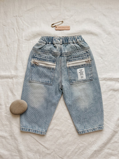 Boys' Light Wash Relaxed-Fit Denim Jeans