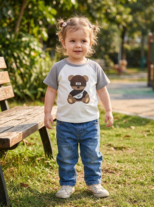 Girl's Bear Graphic T-Shirt